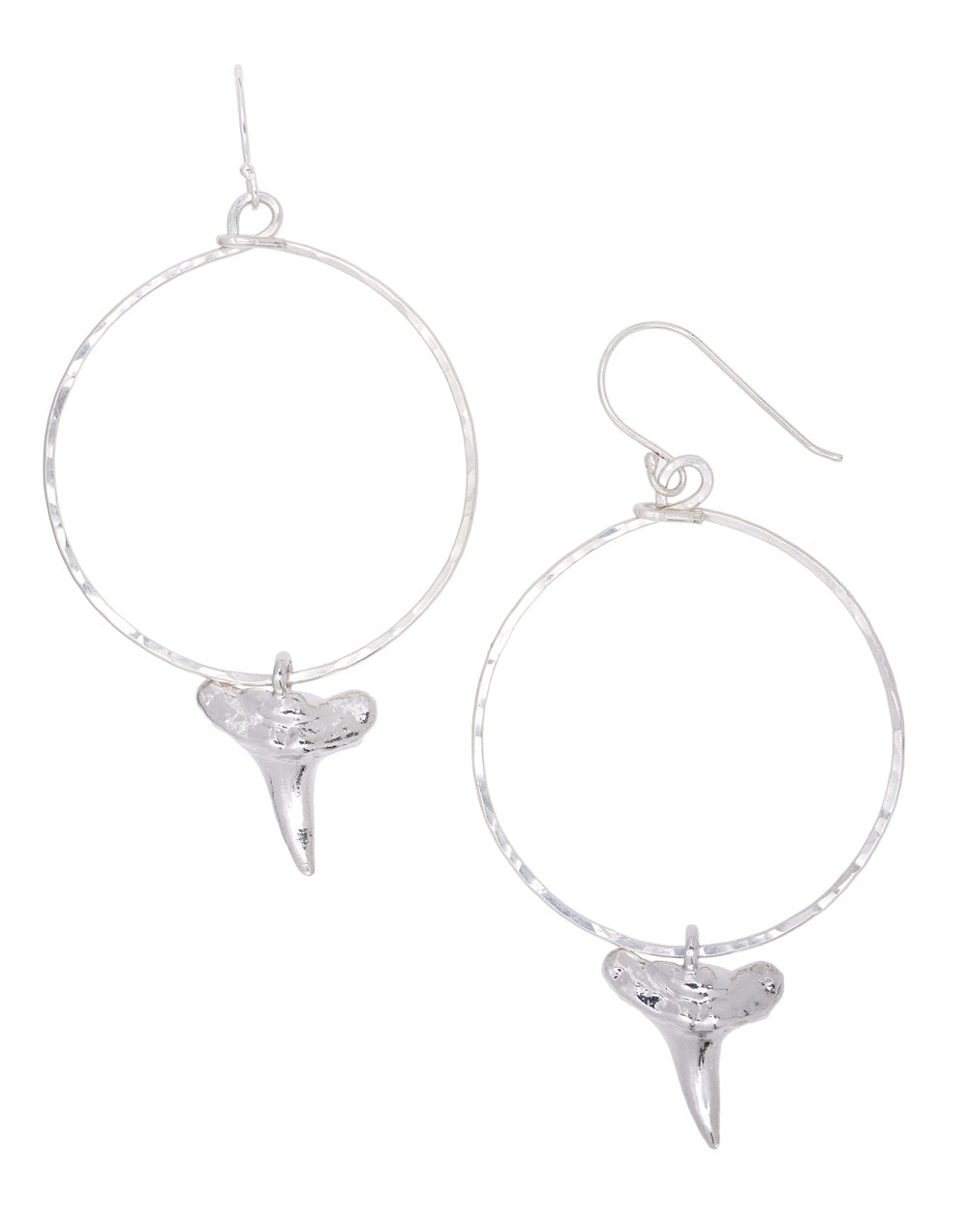 Shark’s Tooth Hammered hoop earrings