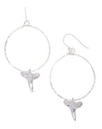 Shark’s Tooth Hammered hoop earrings