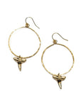 Shark’s Tooth Hammered hoop earrings