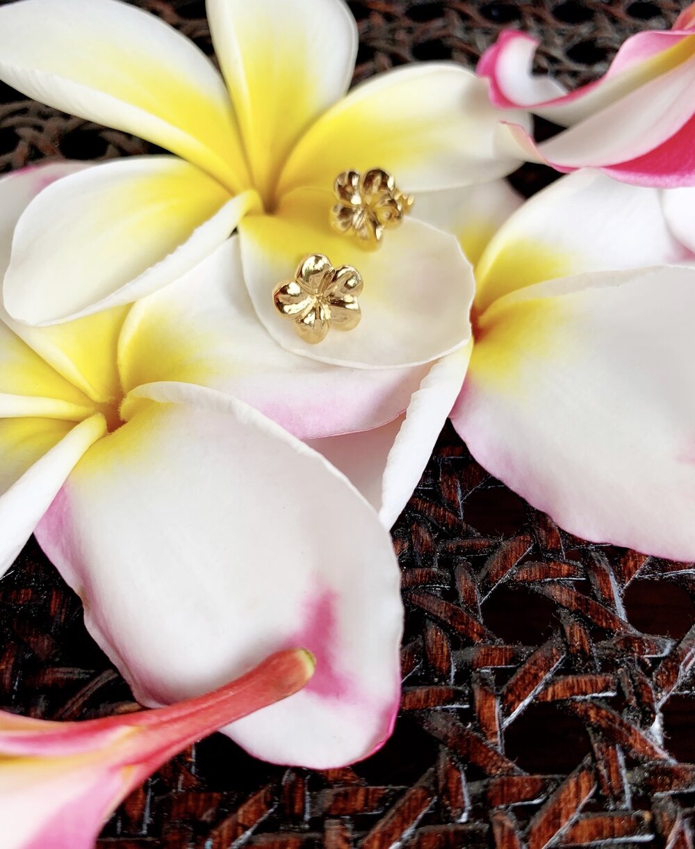 Melia Plumeria studs