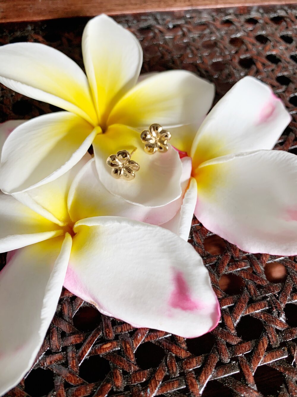 Melia Plumeria studs