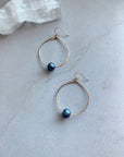 Dark Pearl Harbor Hoop earrings