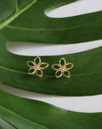 Pua Flower Wire-Wrapped studs