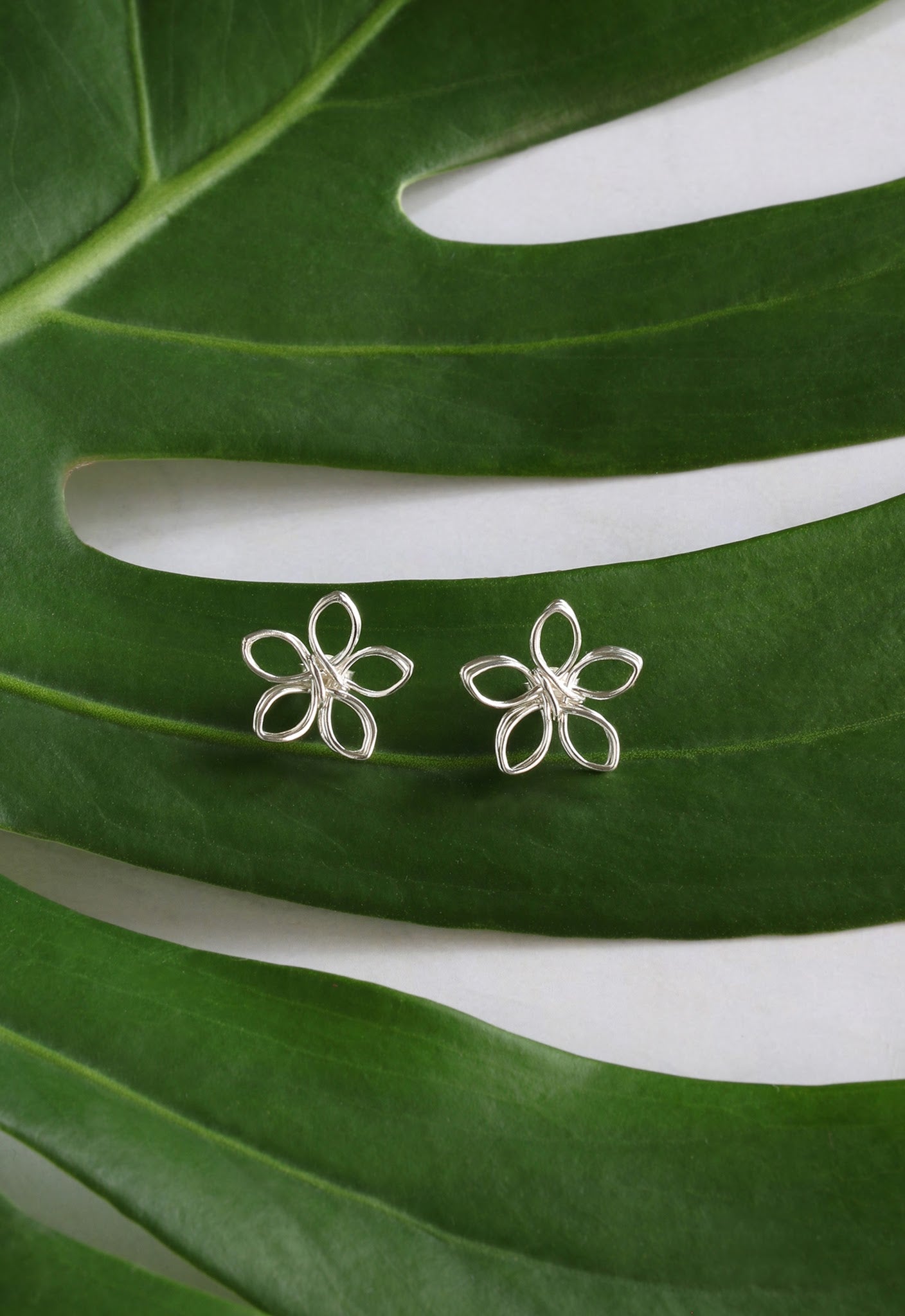 Pua Flower Wire-Wrapped studs
