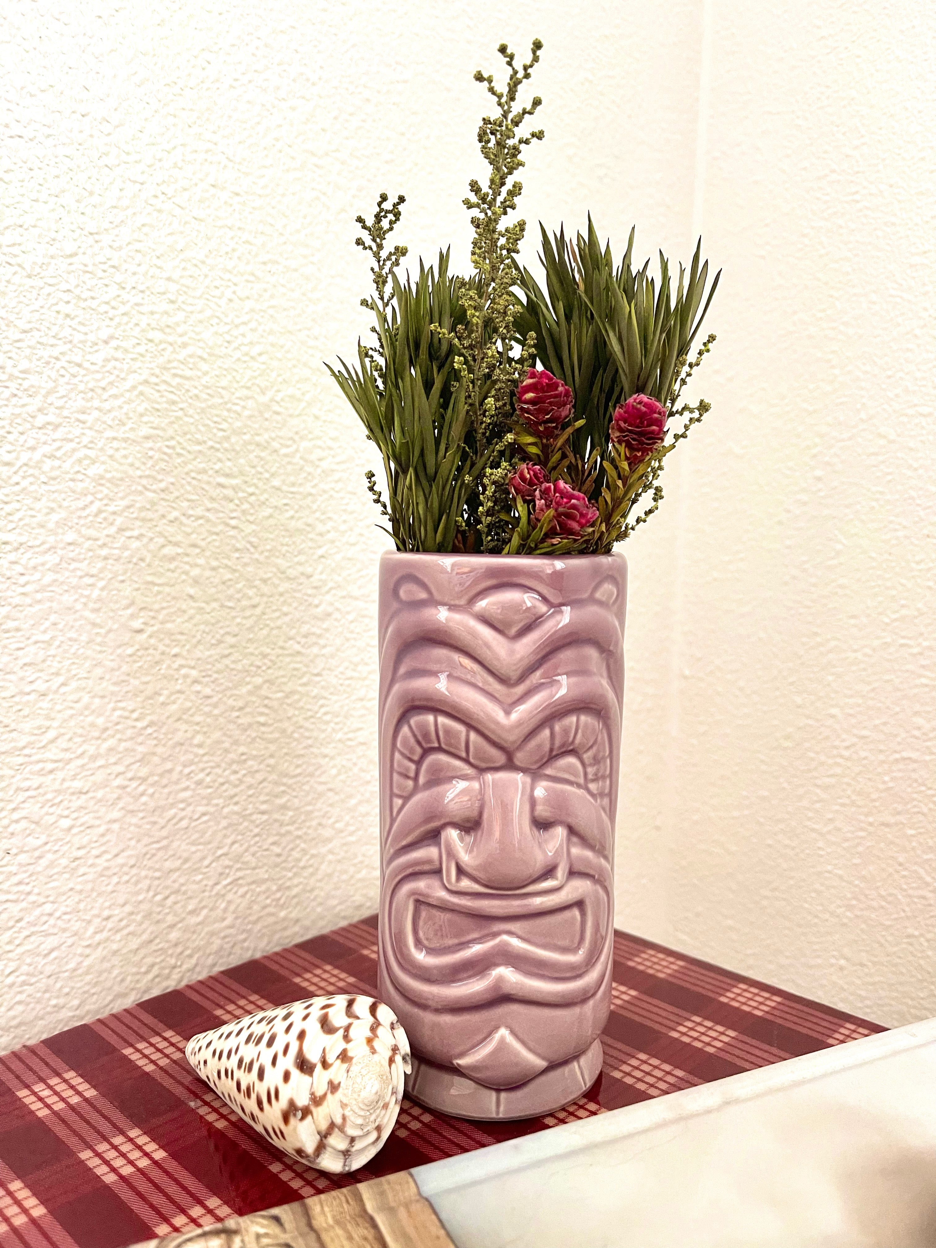 Aloha Purple Tiki Tumbler