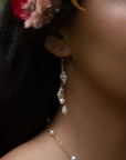 Signature Lei + Pearl Drop earrings