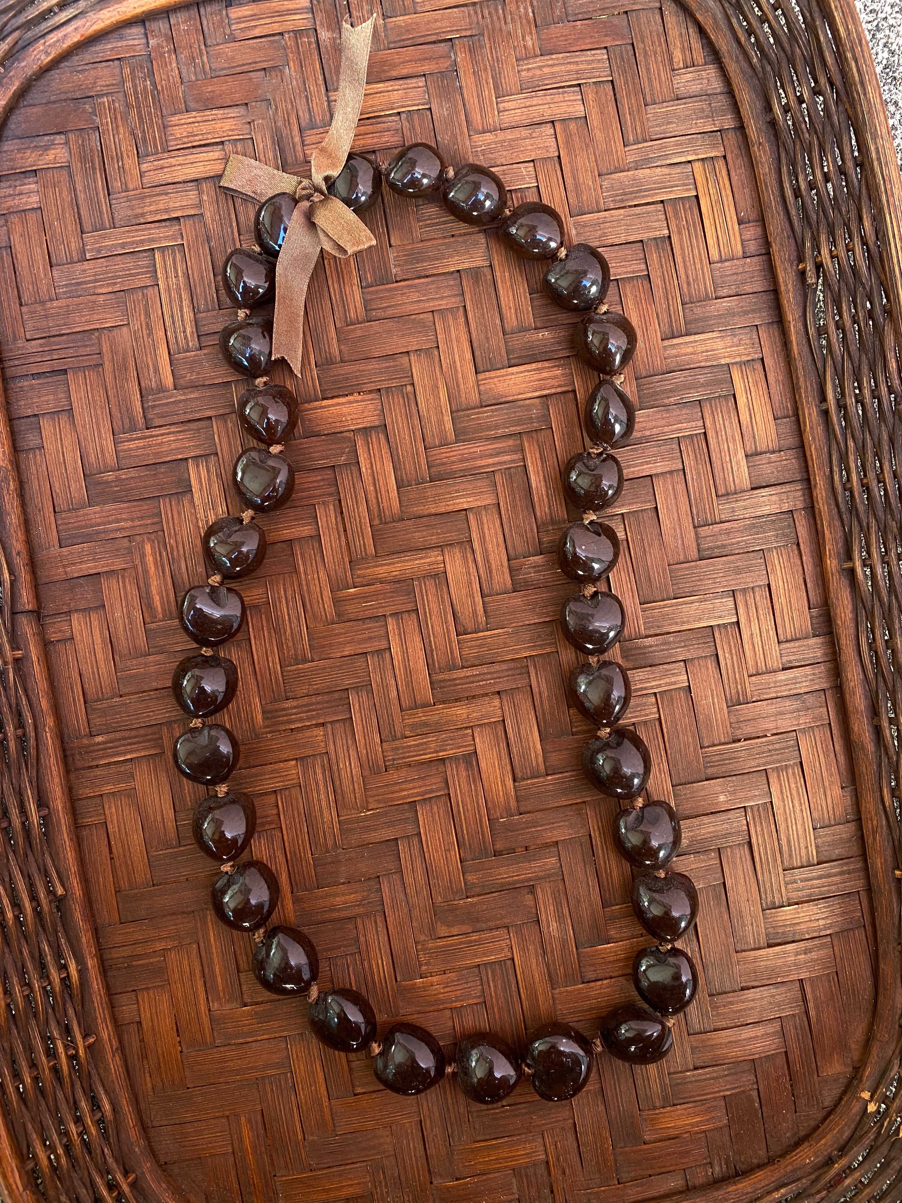 Natural Kukui Nut necklace