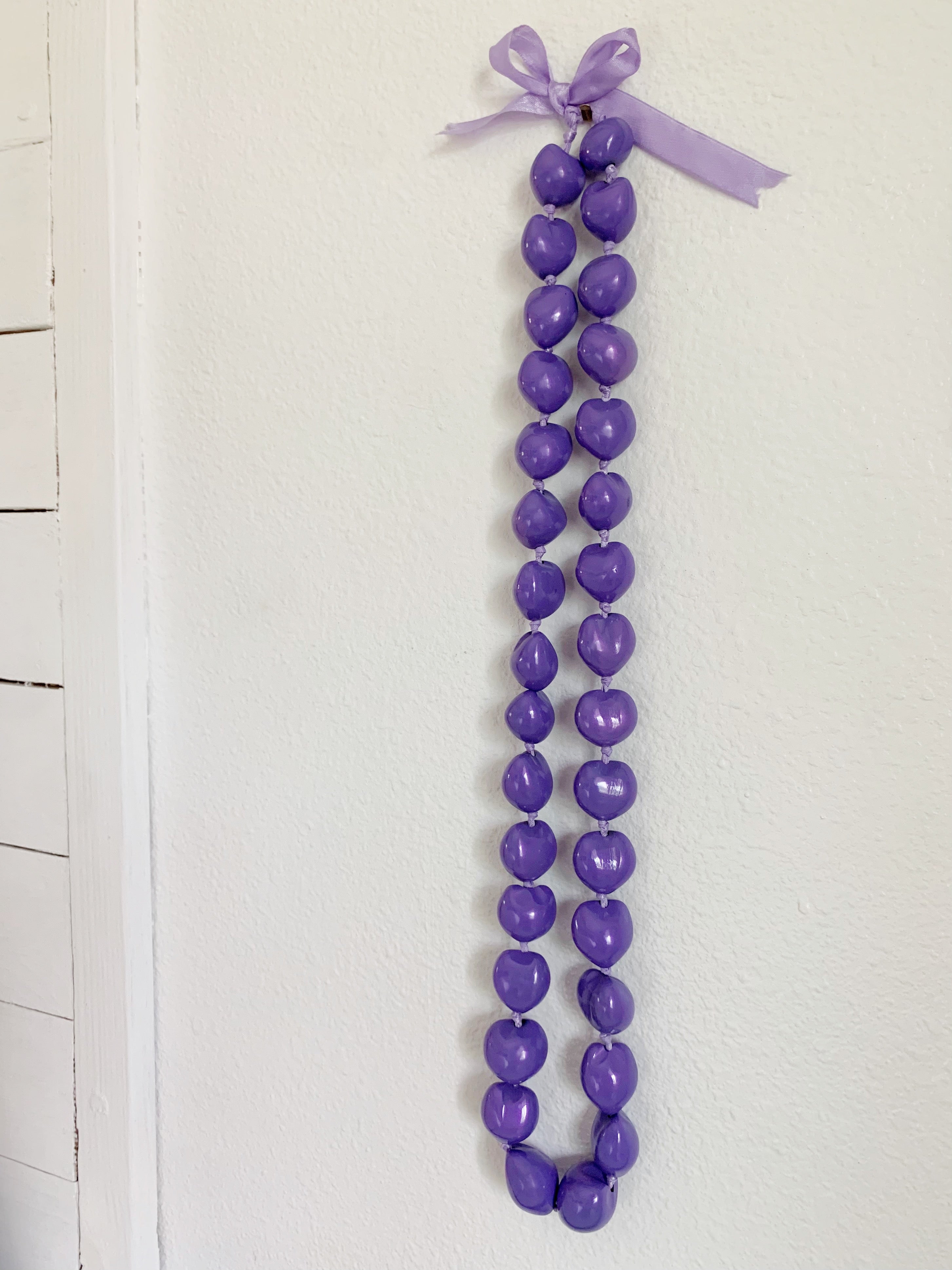 Lavender Kukui Nut LEI NECKLACE