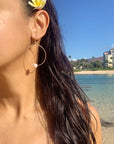 White Pearl Harbor Hoop earrings