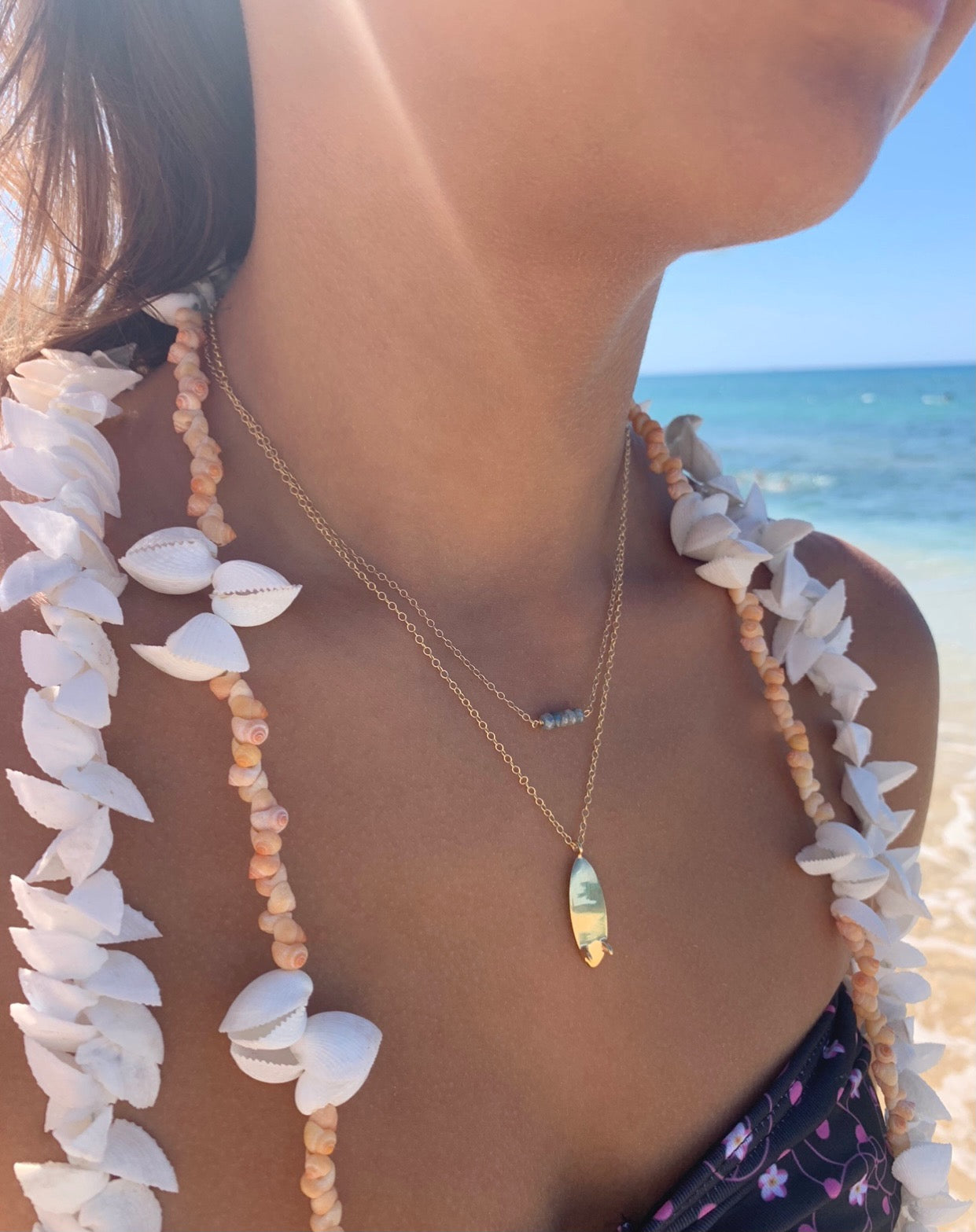 Kailani Surfboard necklace