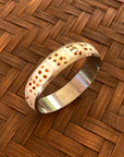 Spotted Cone Shell Silver Bangle