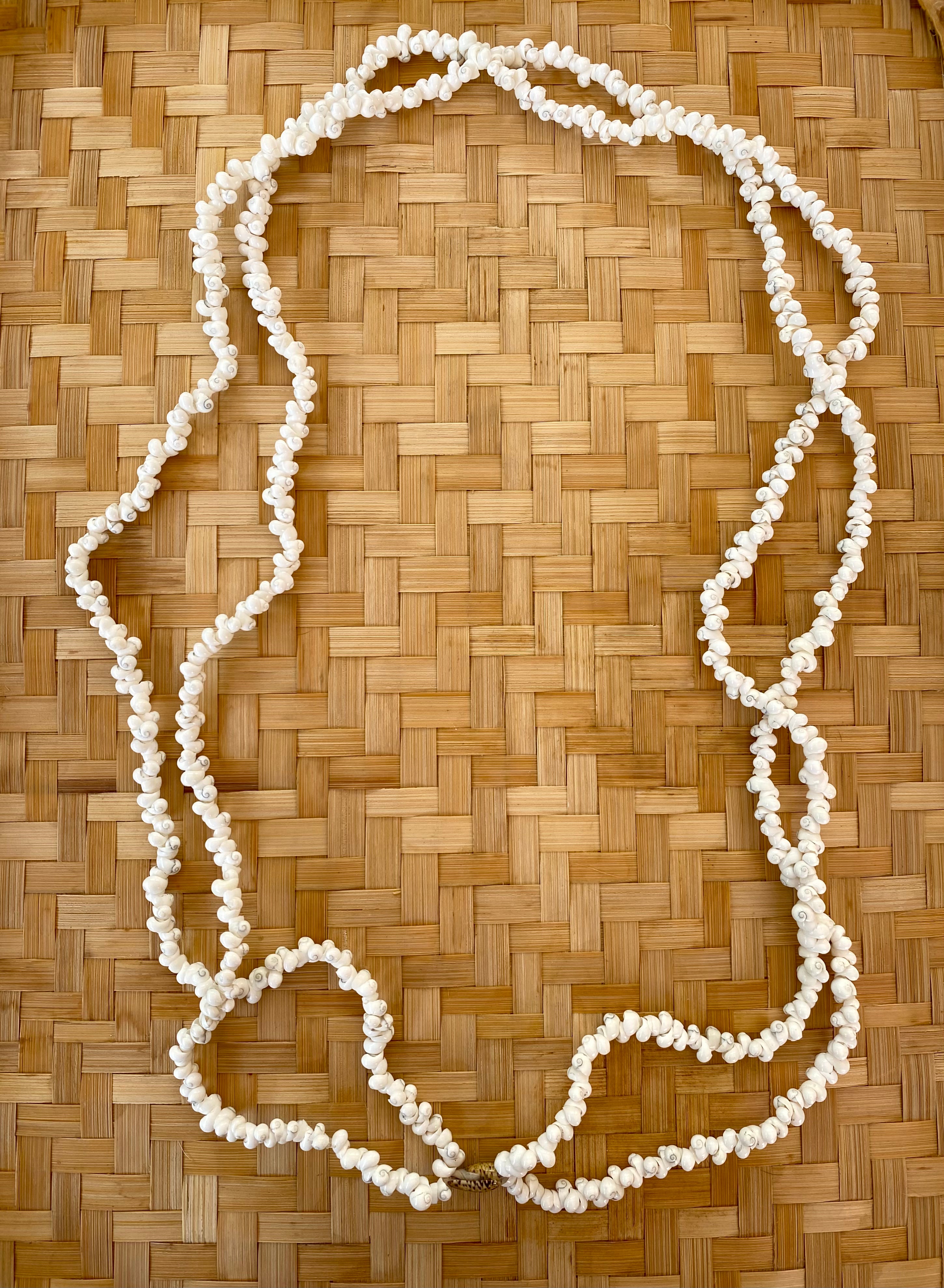 Bubble Shell + Cowrie Lei necklace
