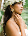 Lani Orchid Statement studs