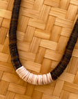 Coconut Bead + Puka Shell necklace