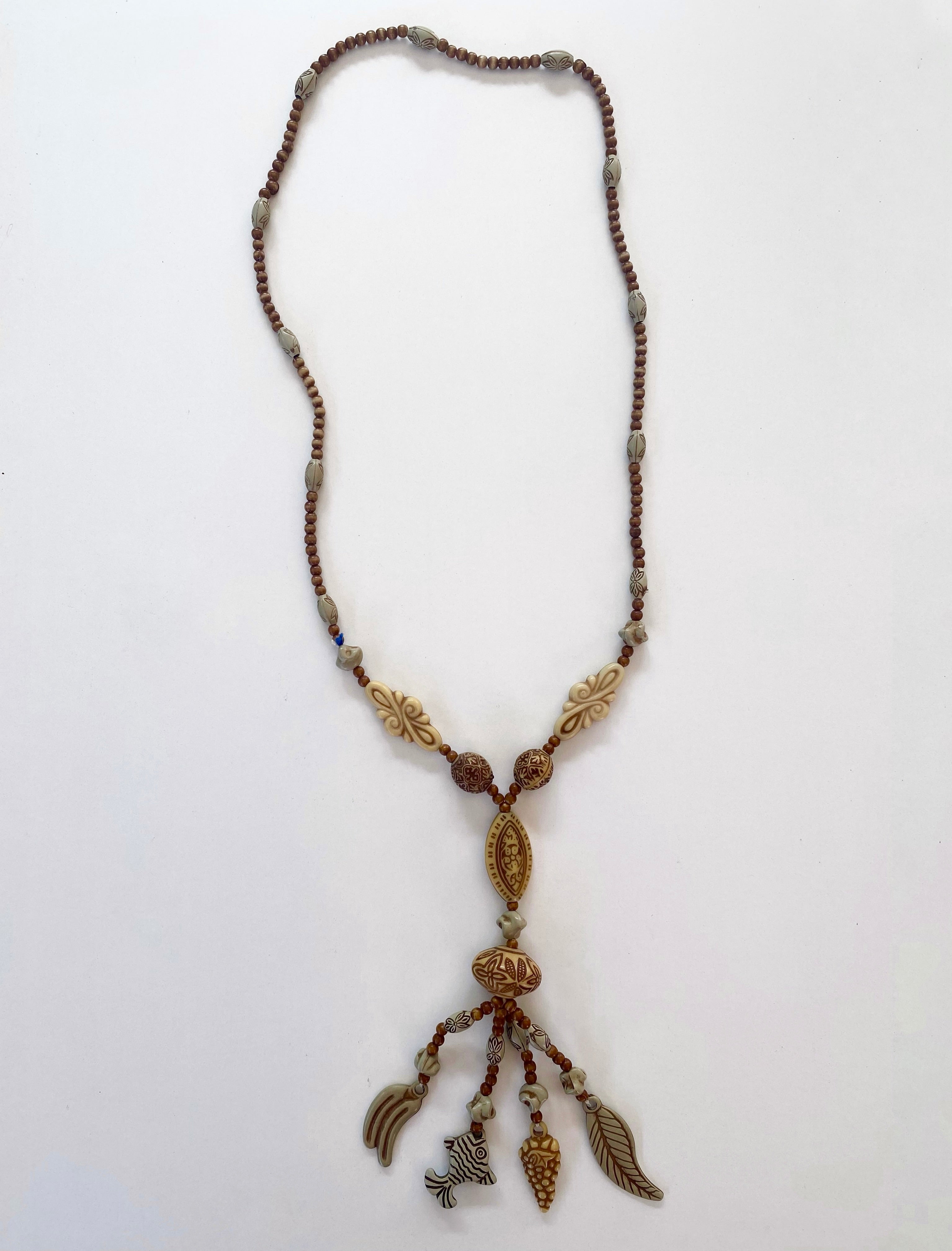 Boho Tassel Beaded Long necklace