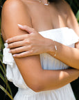 Michelle Dainty Puka + Pearl bracelet