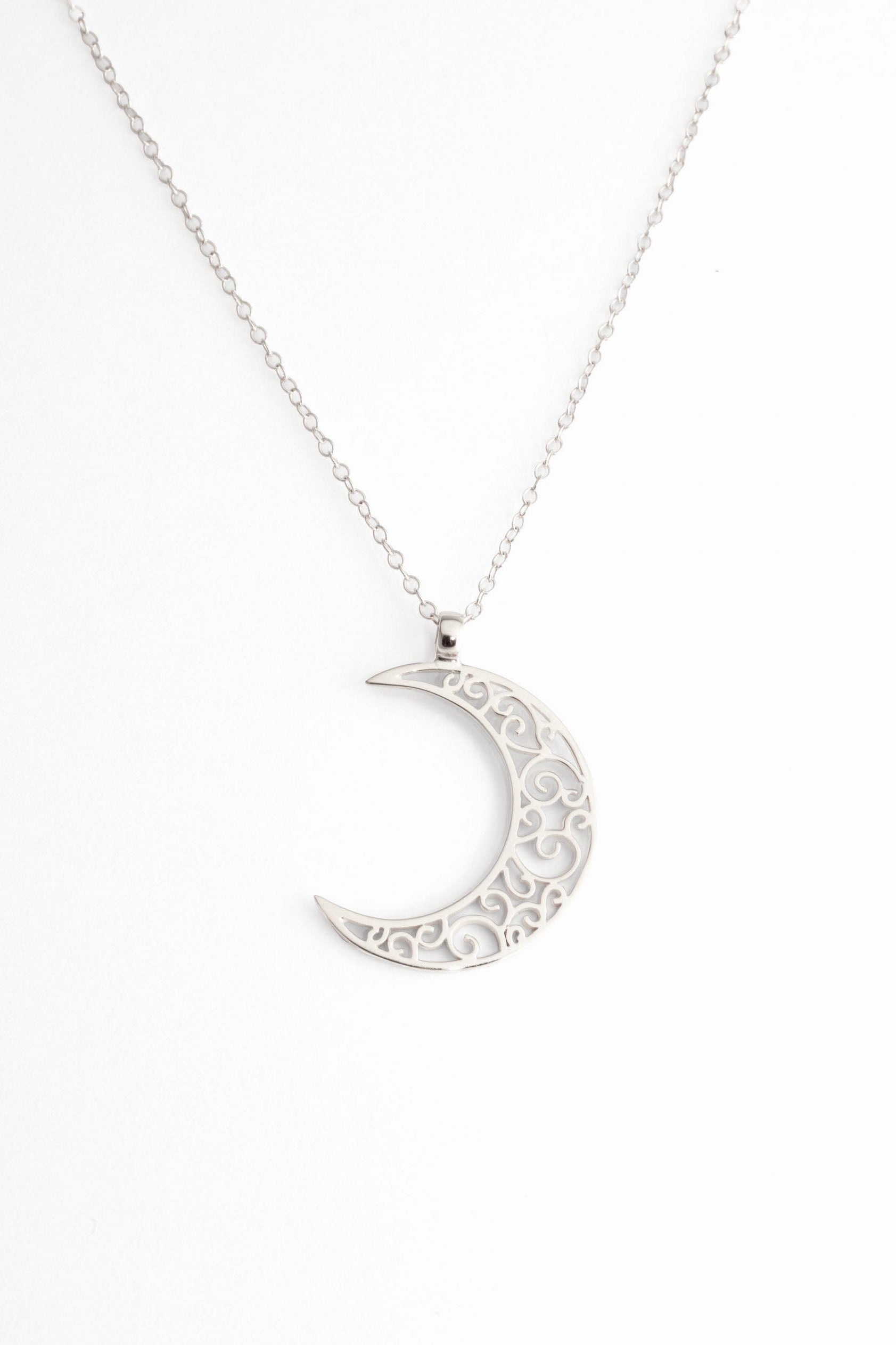 Kiara Swirl Moon Necklace