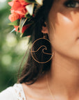 Peahi Wave hoop earrings