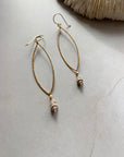 Layla Natural Shell Marquise Drop earrings
