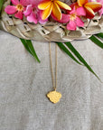 20% to Maui Food Bank — Textured Single Hawaiian Island Pendant necklace