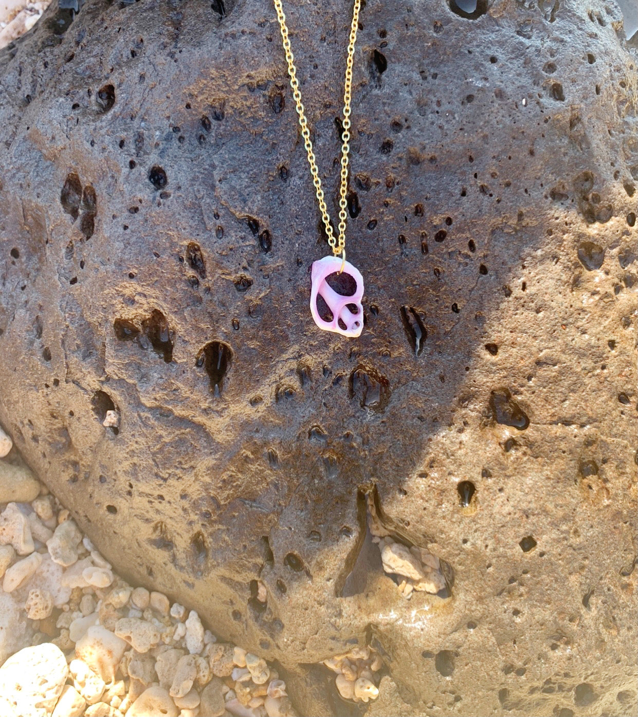 *LAST ONES Purple Seashell Charm necklace