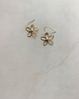 Melia Flower Pearl Drop earrings