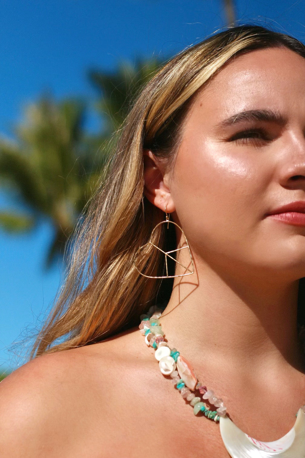 *LAST ONES Aloha Peace Heart Drop earrings