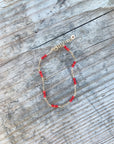 Hilo Red Coral anklet