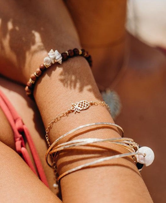 Pineapple Silhouette Chain bracelet