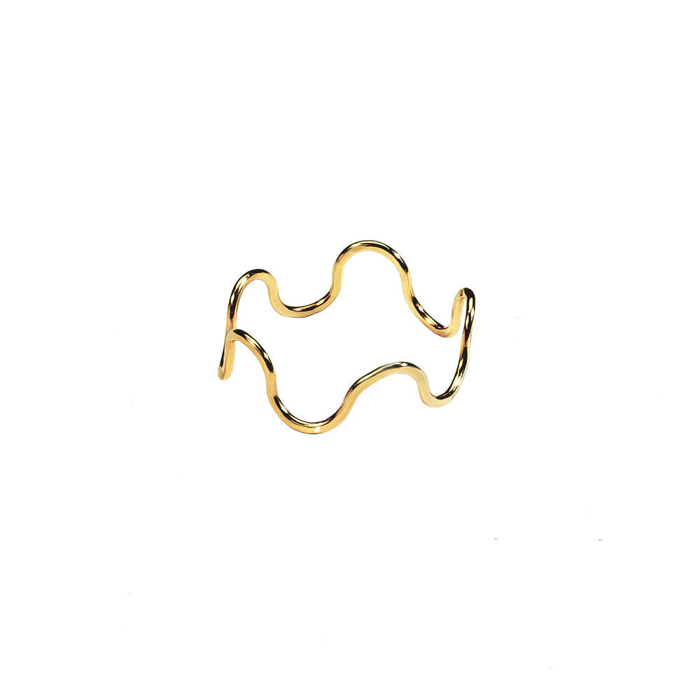 Dainty Ripple 18K Gold Vermeil Ring