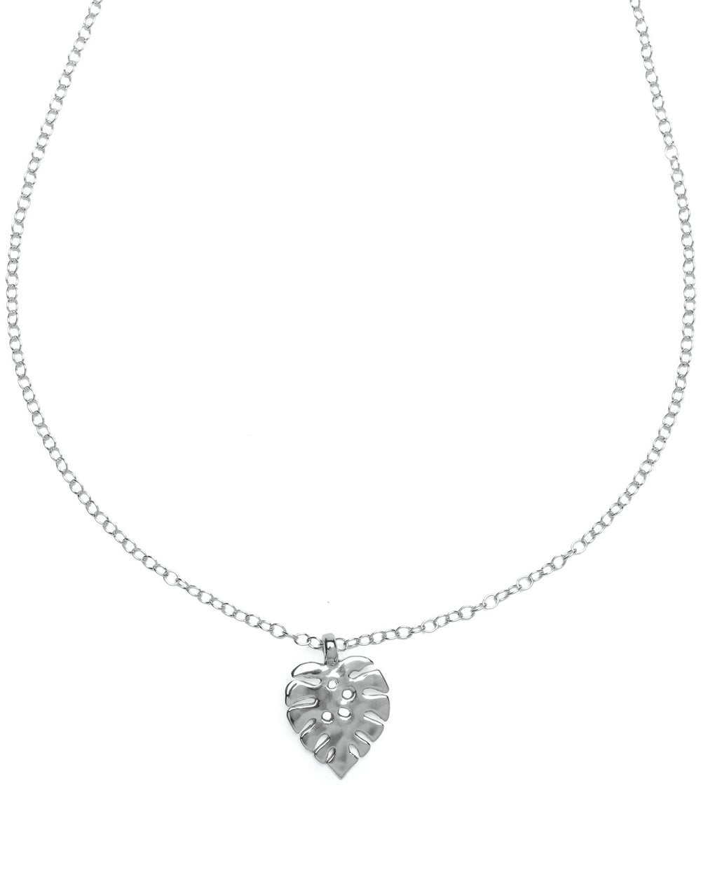 Manini Manoa Monstera Leaf Pendant necklace