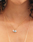 Triple Charm Seafoam necklace