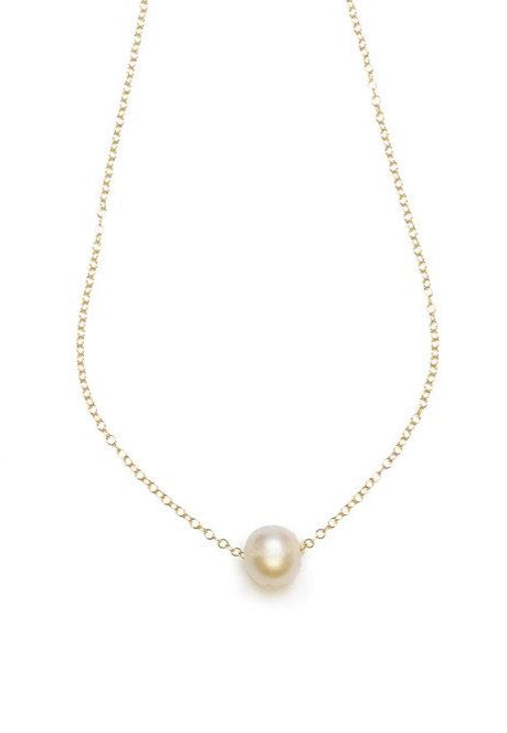 White Freshwater Pearl Floating necklace