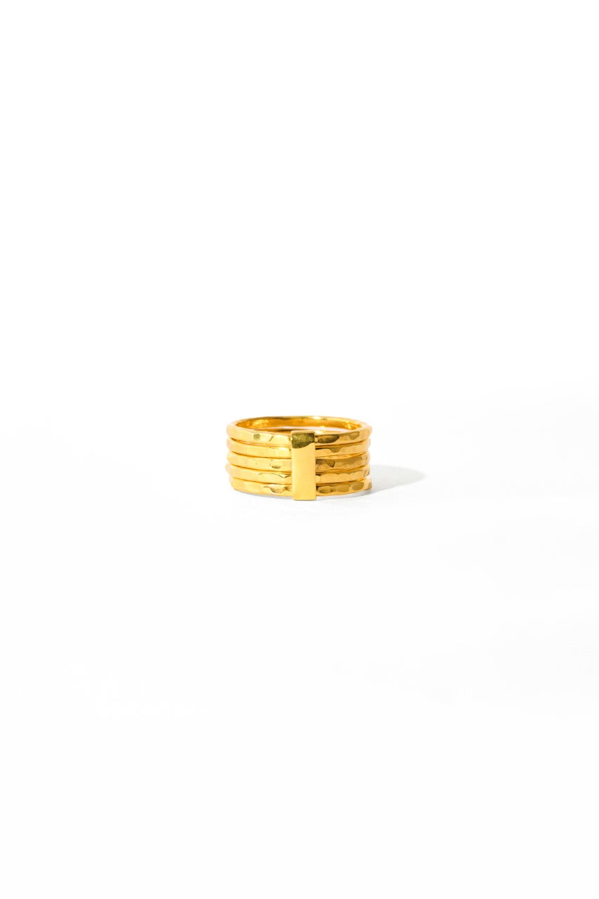 Rhea 18K Gold Vermeil Stacked Ring