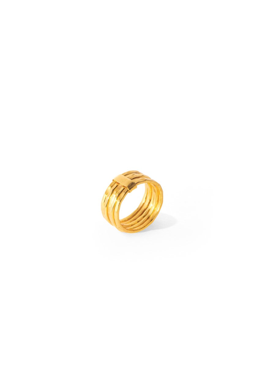 Rhea 18K Gold Vermeil Stacked Ring